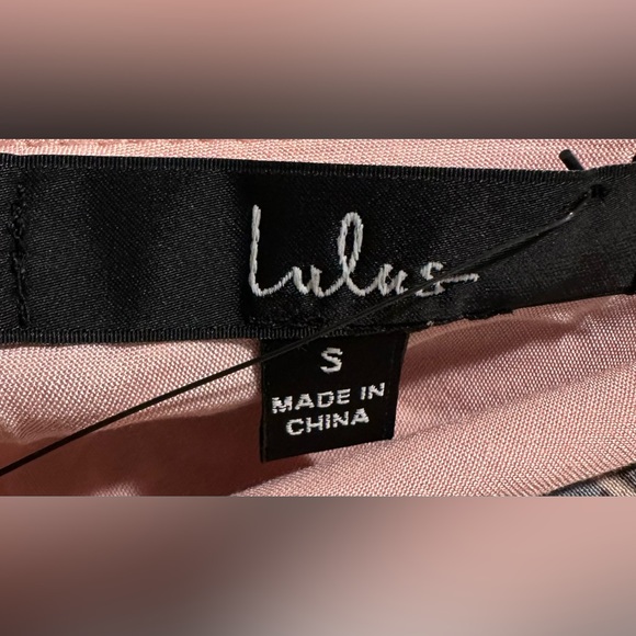 NWT Lulu’s Island Sun Blush Pink Tropical Print Twice Tie-Back Midi Dress - Picture 6 of 8